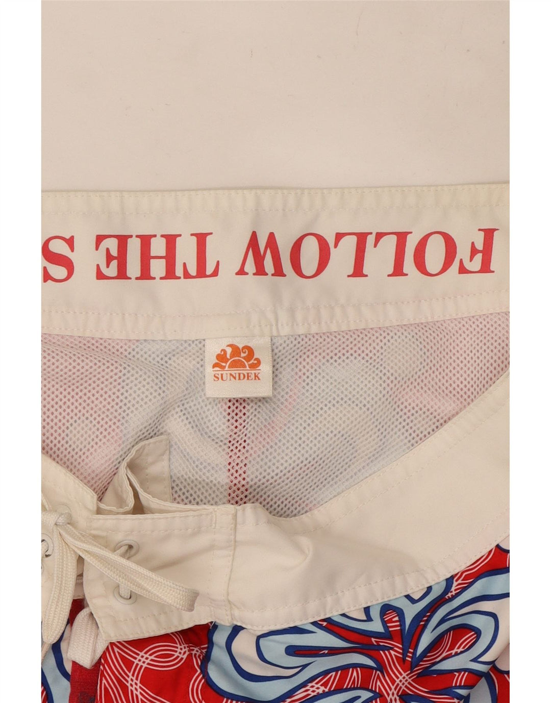 Sundek Мужские шорты для плавания, средние красные с цветочным принтом