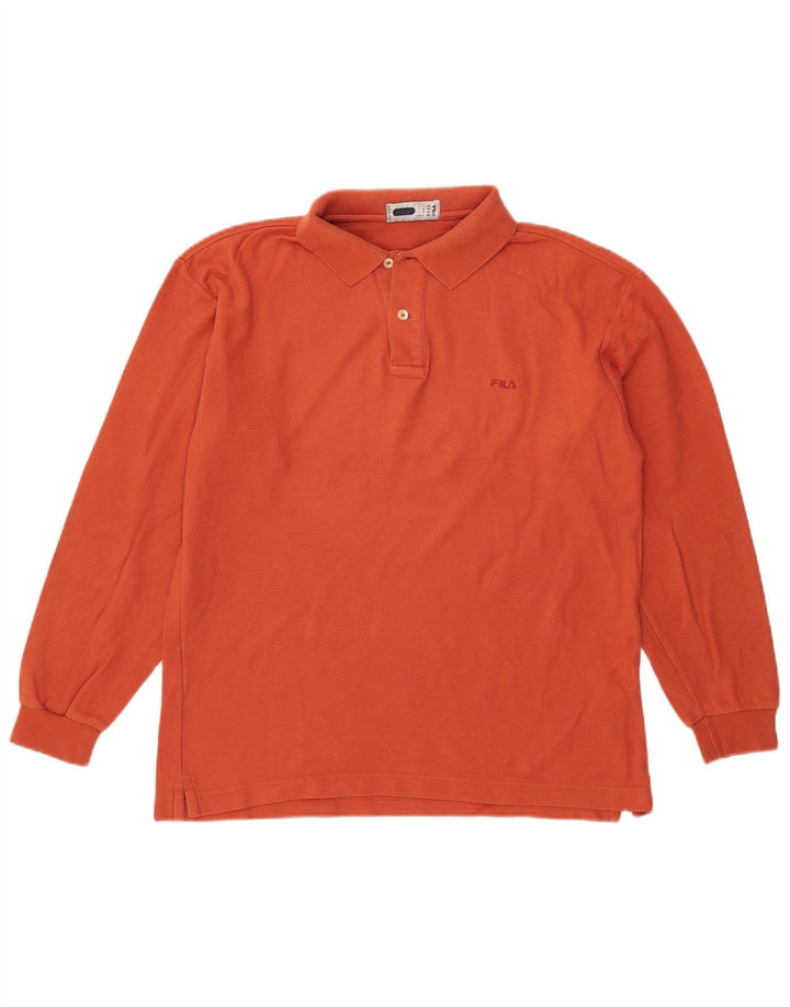 Мужская рубашка-поло с длинным рукавом Fila IT 48 Medium Orange