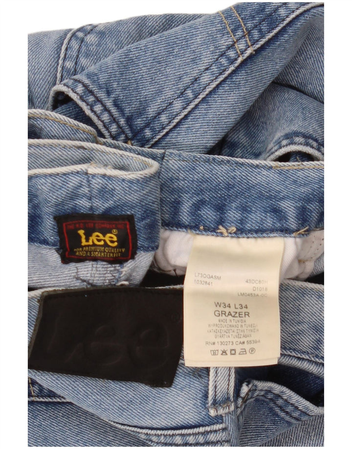 Мужские зауженные джинсы Lee W34 L27, синий хлопок