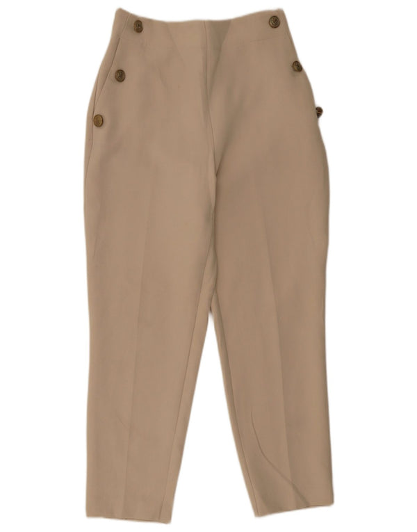 Женские зауженные брюки чинос Zara Medium W28 L28 Бежевые