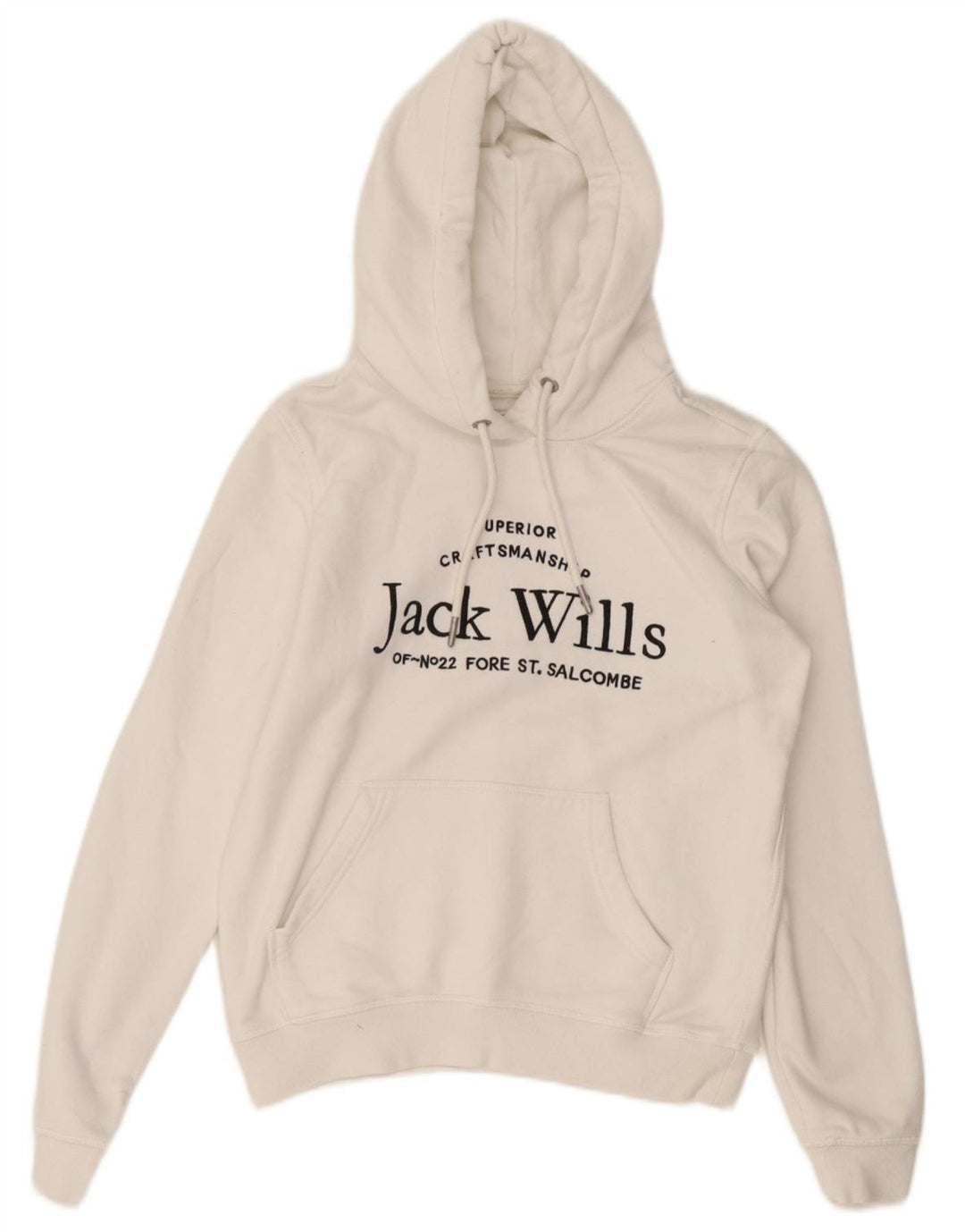 Женский укороченный джемпер с капюшоном JACK WILLS UK 8, маленький белый хлопок