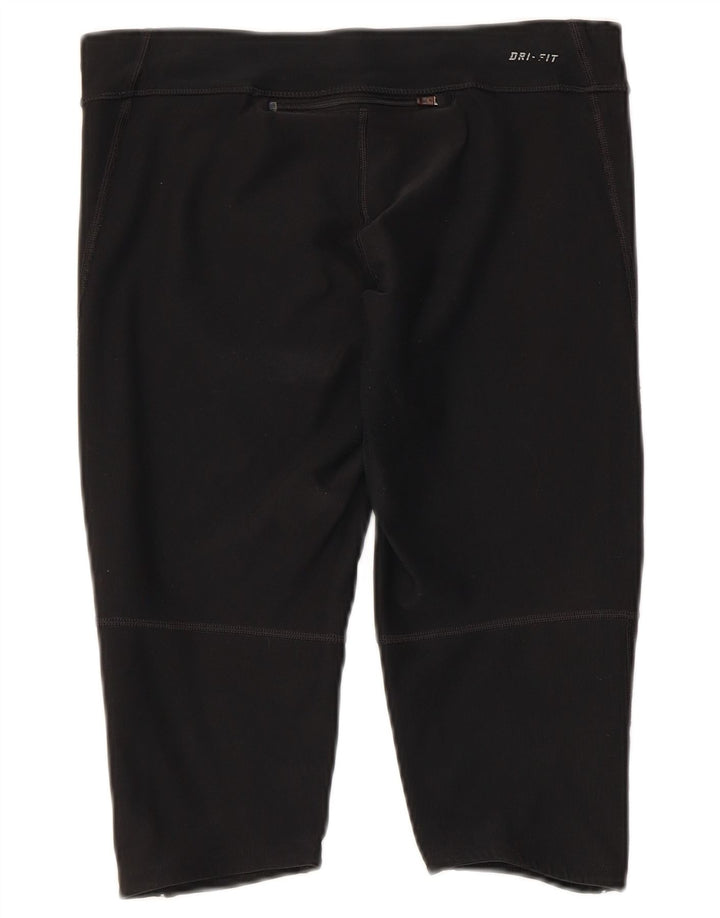 Женские леггинсы-капри NIKE Dri Fit UK 12, средний черный полиэстер