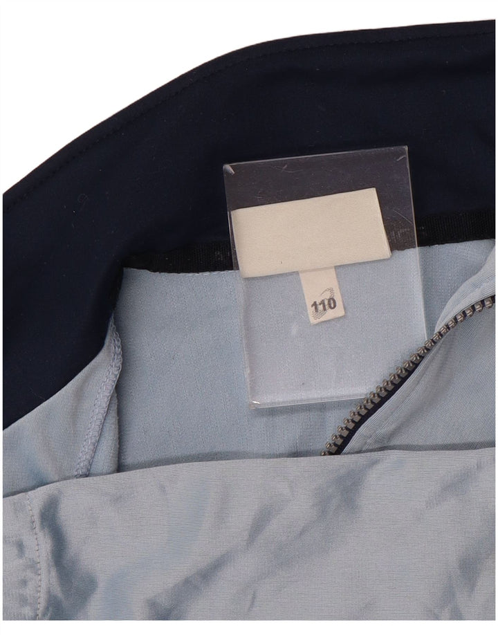 Спортивный костюм ASICS для мальчиков, верхняя куртка 5–6 лет, синяя с цветными блоками