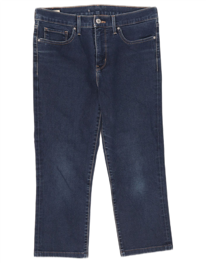 Женские джинсы-капри Levi's W30 L21 синие, хлопок