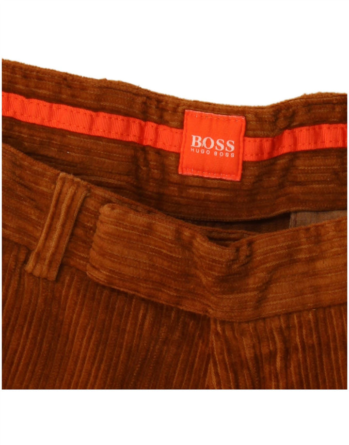 Мужские вельветовые брюки HUGO BOSS W34 L36 коричневые