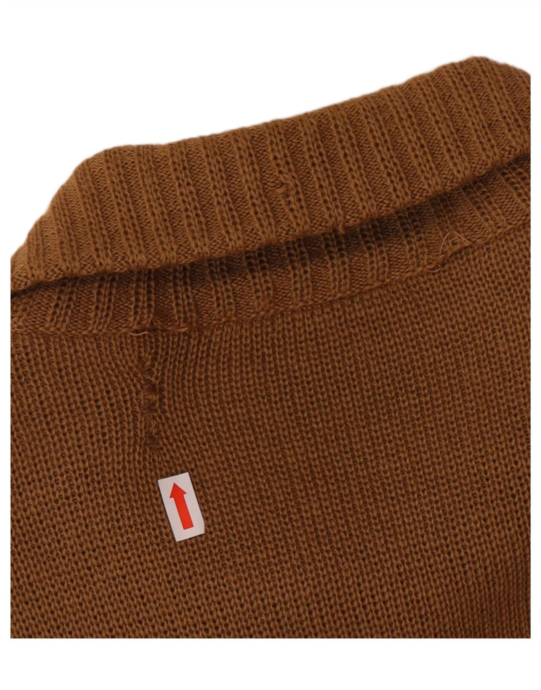 VINTAGE Мужской кардиган-свитер IT 54 XL Коричневый Шерстяной