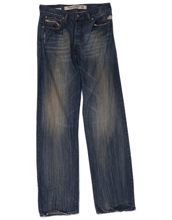 Мужские прямые джинсы Diesel W32 L34 синие, хлопок