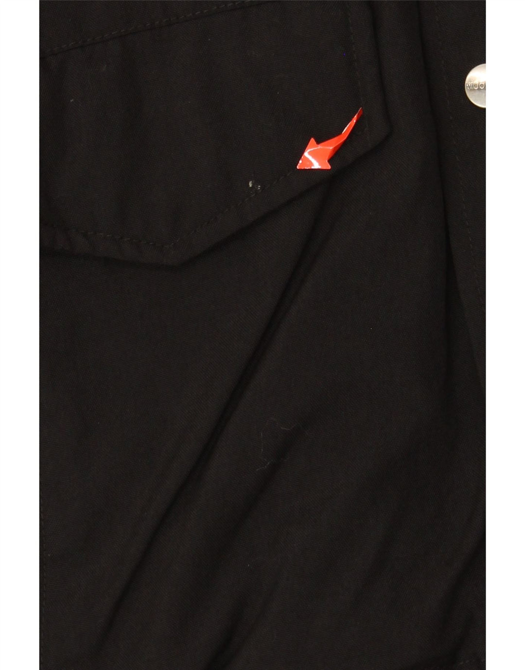 Мужская куртка-бомбер WOOLRICH с капюшоном UK 38, средний черный нейлон