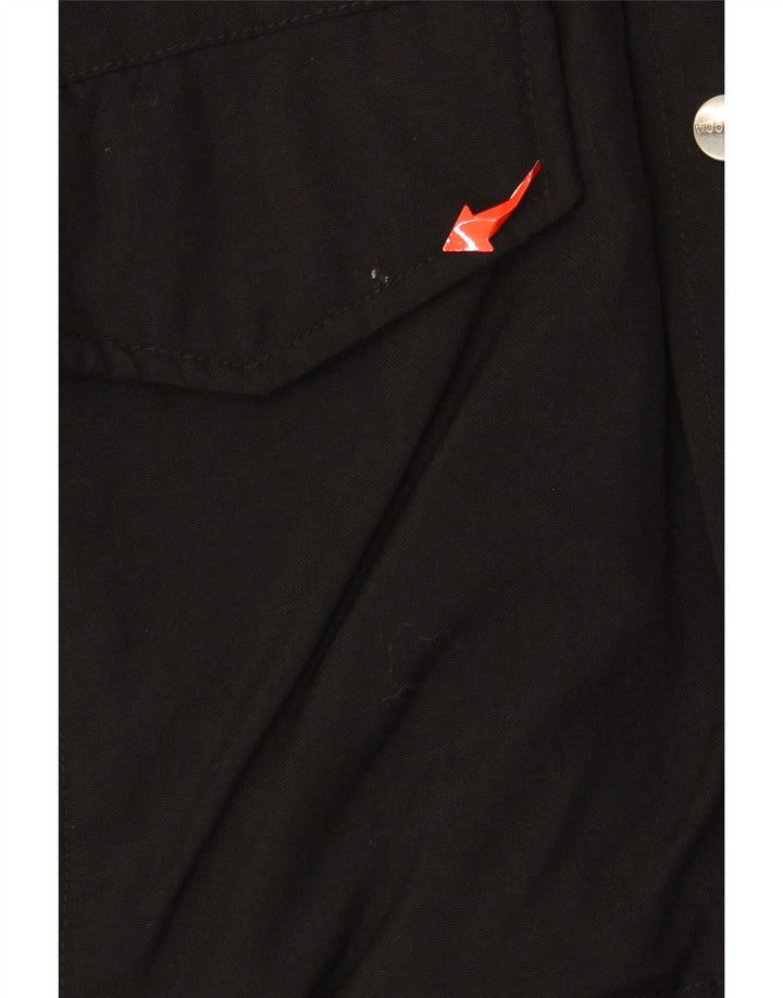 Мужская куртка-бомбер WOOLRICH с капюшоном UK 38, средний черный нейлон