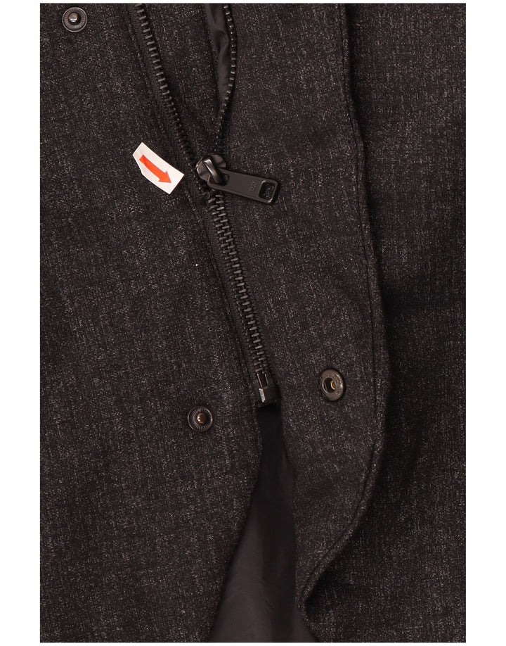 Мужское стеганое пальто ZARA UK 40, большой черный полиэстер