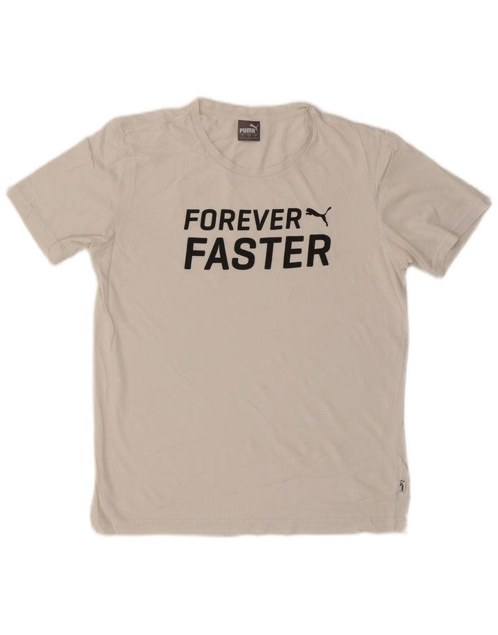 Мужская футболка с рисунком PUMA, маленькая белая