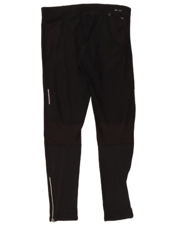 Женские леггинсы Nike Dri Fit UK 14, средний черный полиэстер