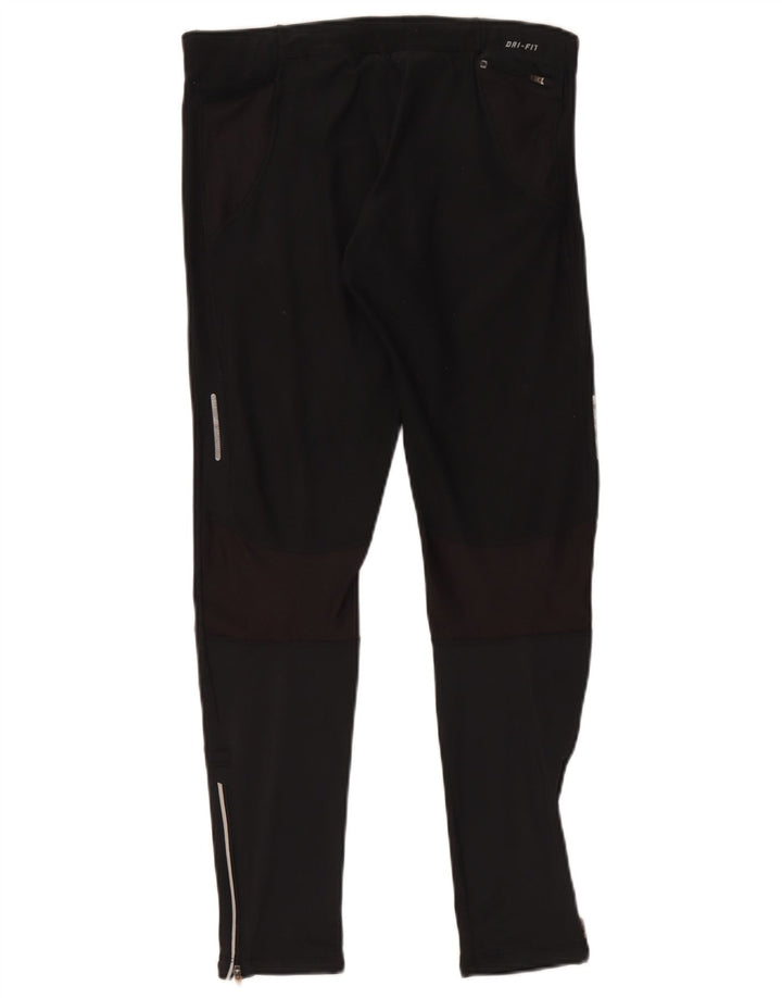 Женские леггинсы Nike Dri Fit UK 14, средний черный полиэстер