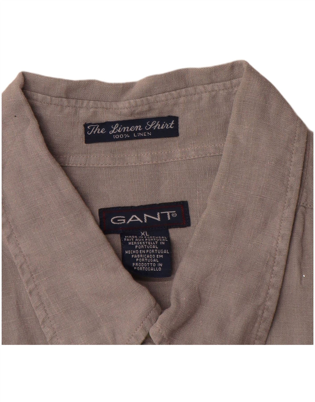 Мужская рубашка Gant XL серая льняная