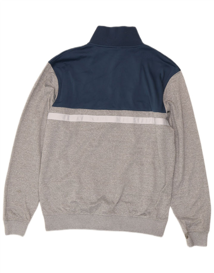 Мужской спортивный костюм Ellesse, верхняя куртка, большой серый полиэстер с цветными блоками