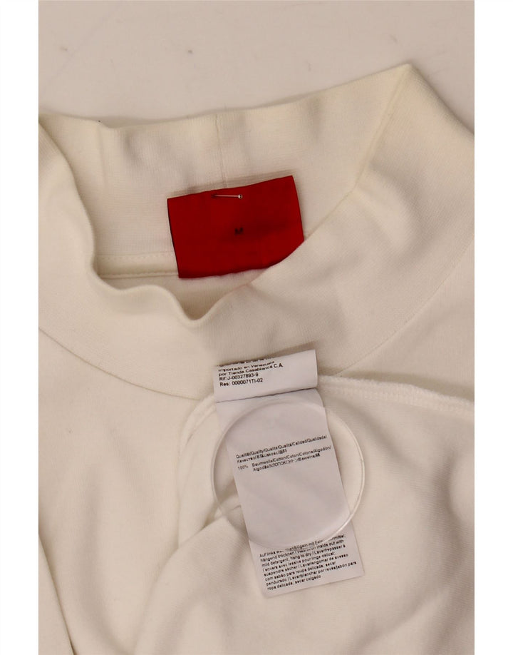 Мужская футболка Hugo Boss, топ среднего размера, белый хлопок