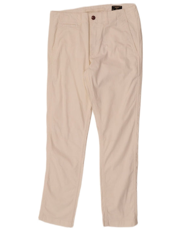 Мужские зауженные брюки-чиносы Superdry W30 L29 Off White Cotton