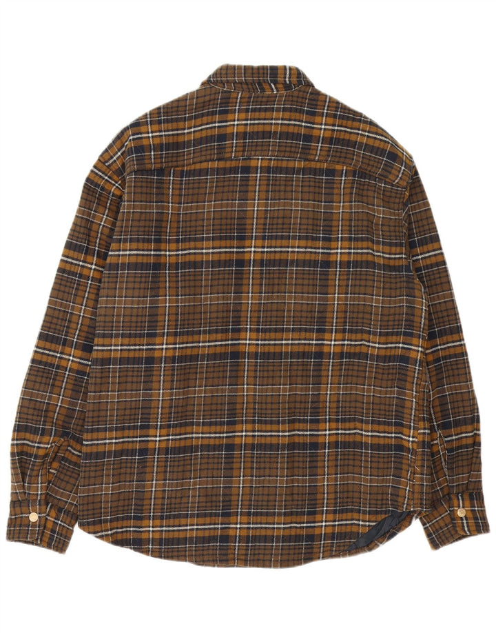 Мужская фланелевая рубашка Jack & Jones Lumberjack, хлопковая большая коричневая клетка