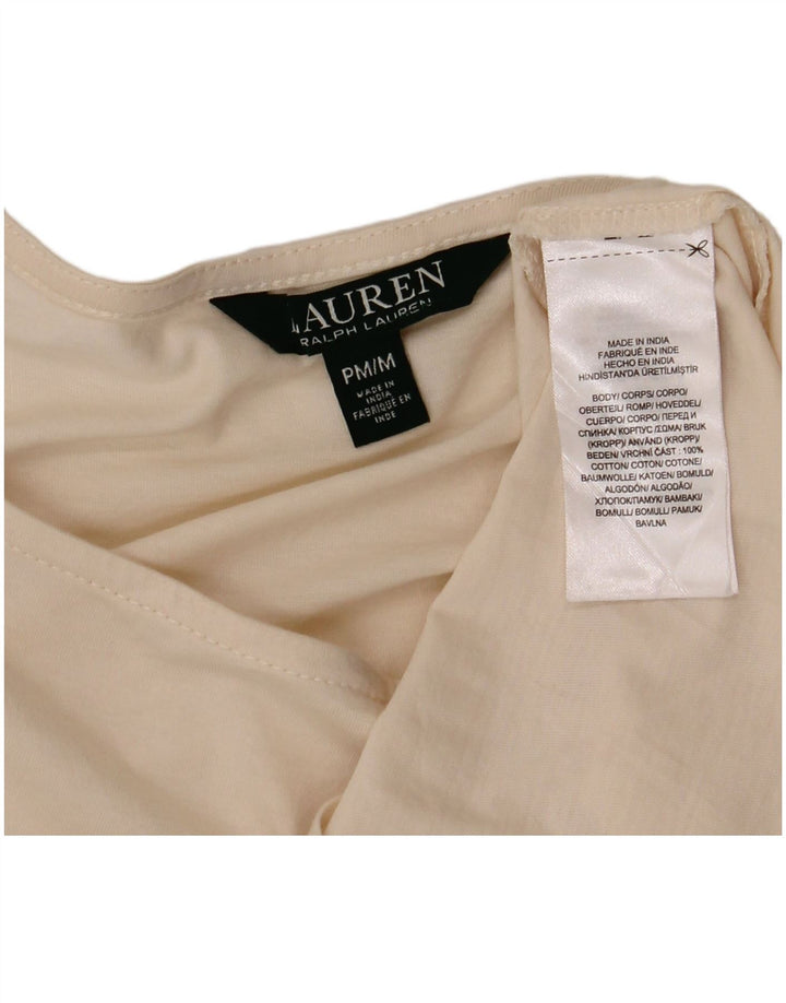 Женский топ Ralph Lauren с рукавом 3/4, Великобритания 14, средний цвет, белый хлопок