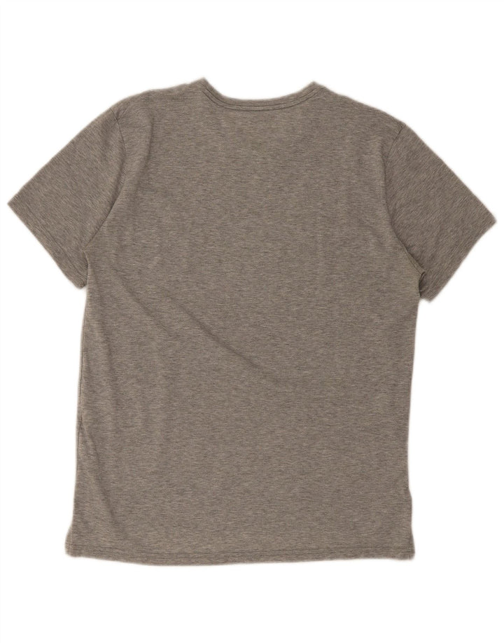 Мужская футболка Nike Dri Fit из полиэстера среднего серого цвета с крапинками