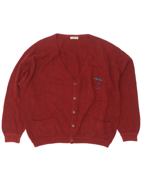 Мужской кардиган Cacharel EU 56 2XL, бордовый кашемир в полоску