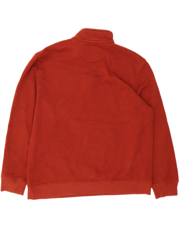 IZOD Mens Zip Neck Sweatshirt Jumper XL Orange Vintage Izod and Second-Hand Izod from Messina Hembry 
