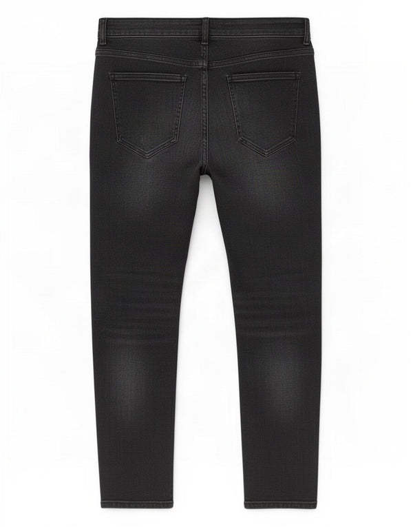 Мужские потертые джинсы скинни Zara EU 42, большие W32 L29, черный хлопок