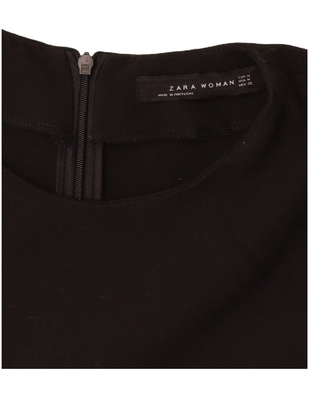 Женское платье-футляр без рукавов ZARA UK 12, средний черный