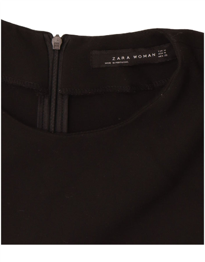 Женское платье-футляр без рукавов ZARA UK 12, средний черный