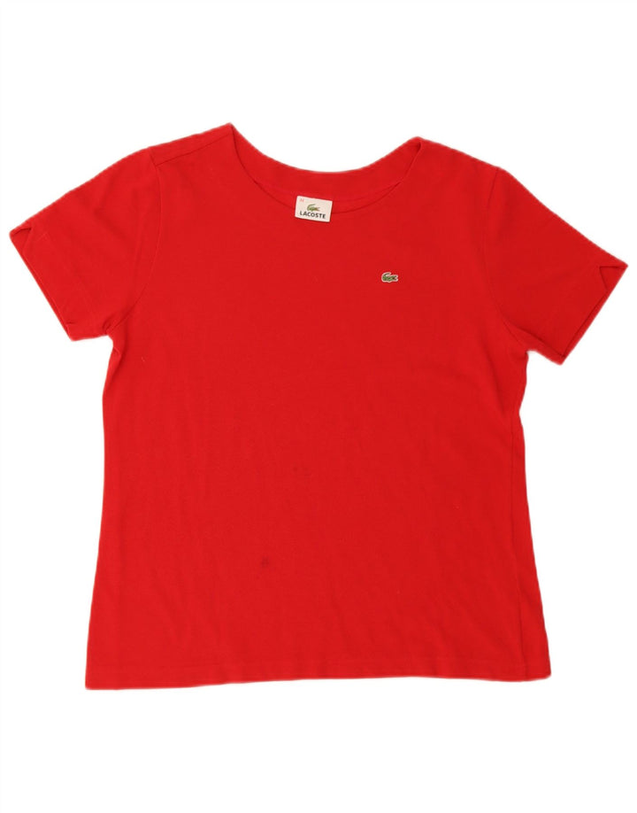 LACOSTE Женская футболка, размер 44, большая, красная