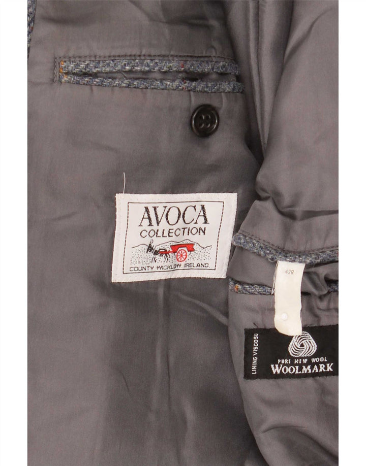 Мужской пиджак Avoca на 3 пуговицах, Великобритания, 42 XL, серая шерсть