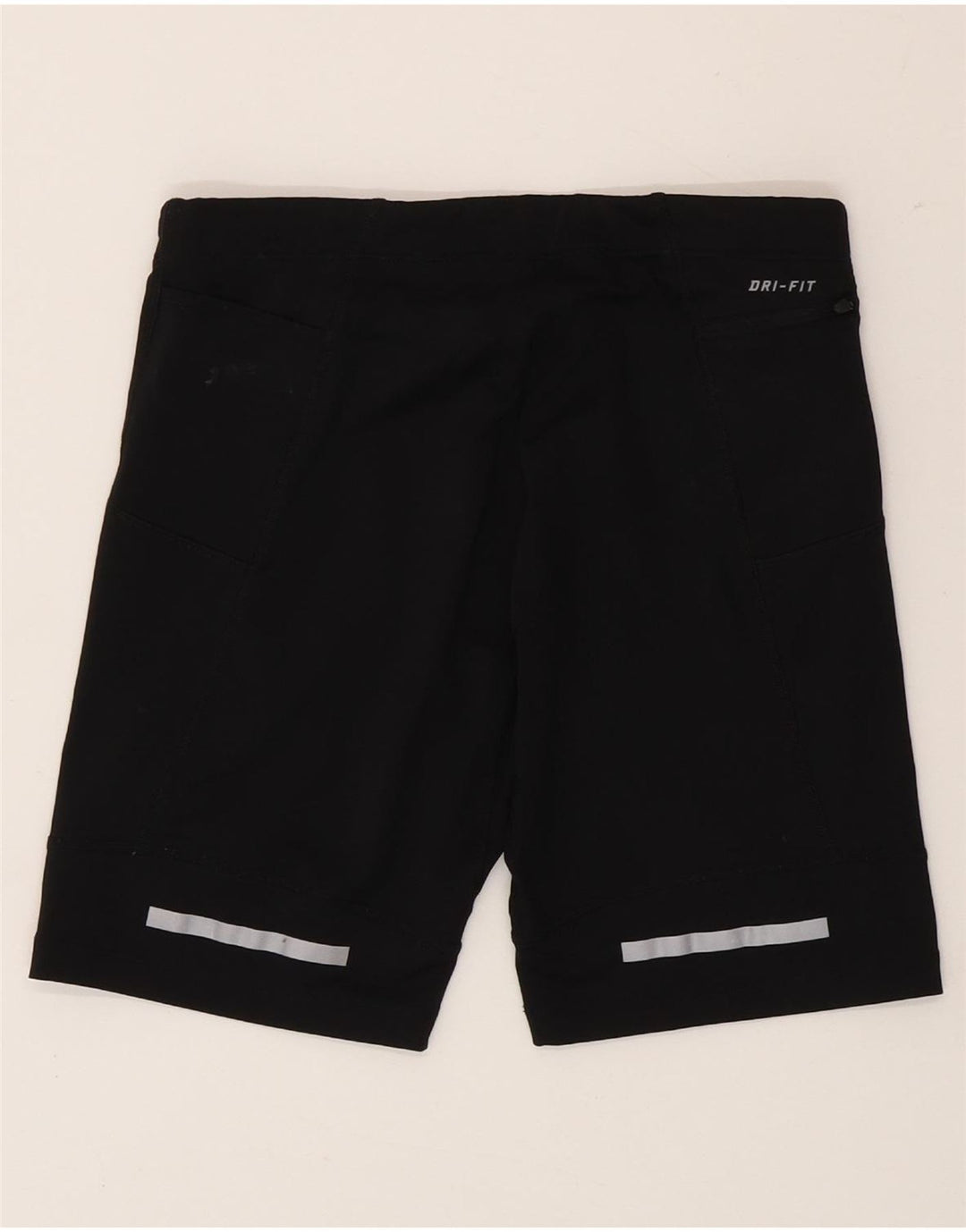 Женские спортивные шорты Nike Dri Fit UK 12, средний черный, полиэстер с цветными блоками