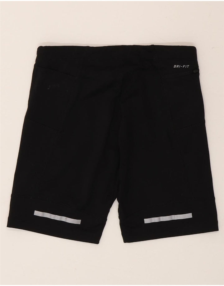 Женские спортивные шорты Nike Dri Fit UK 12, средний черный, полиэстер с цветными блоками