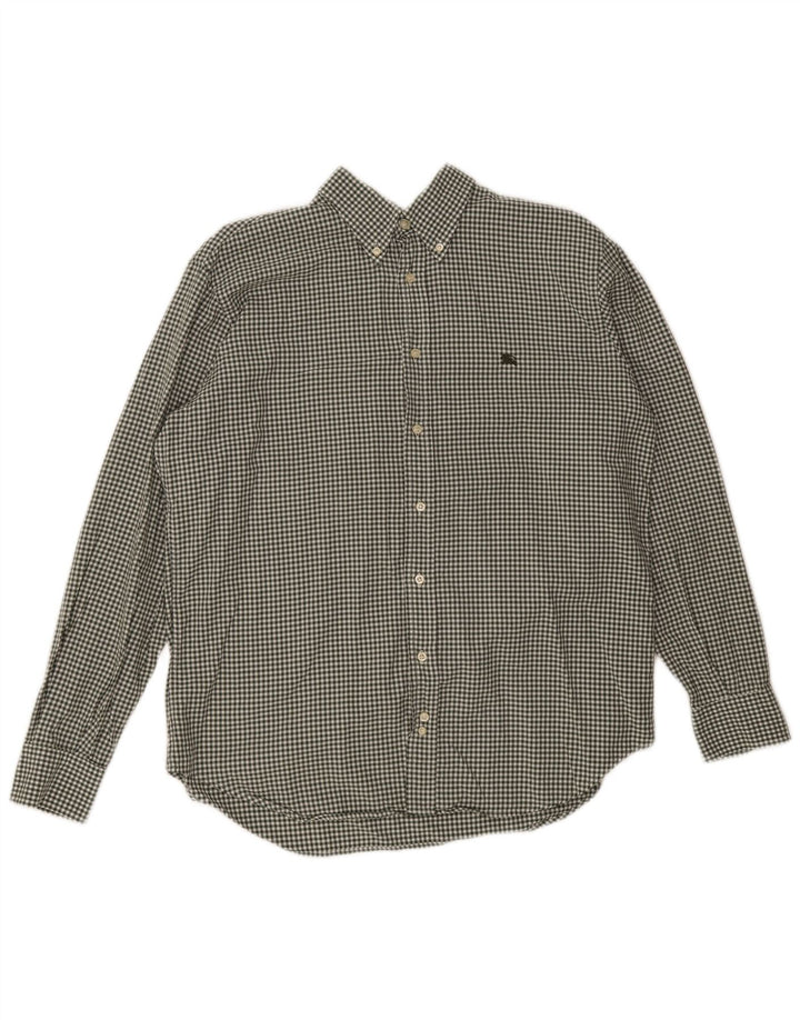 Мужская рубашка Burberry, большая зеленая клетка