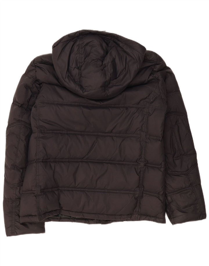 Мужская стеганая куртка с капюшоном Blauer UK 42, большая, черная, полиамид