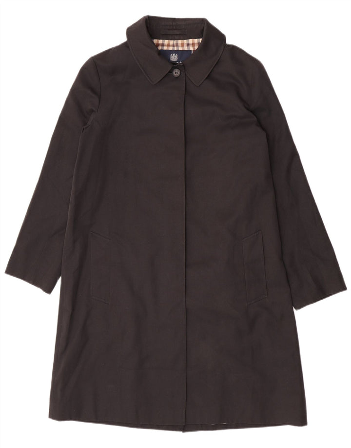 Женское пальто Aquascutum UK 14, большое черное полиэстер