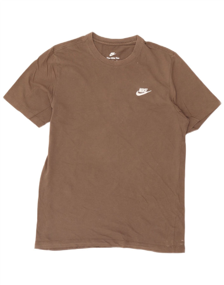 Мужская футболка Nike из хлопка среднего серого цвета