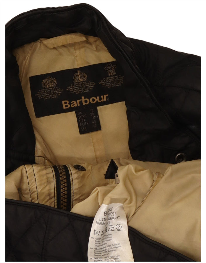 Женская стеганая куртка Barbour UK 12 средний черный полиамид