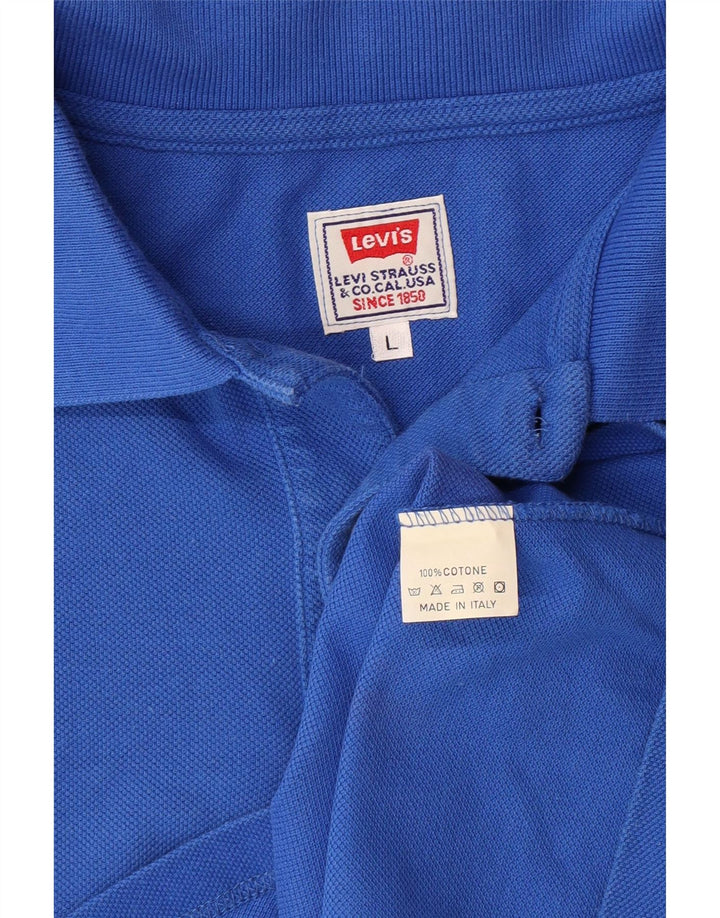 Мужская рубашка-поло LEVI'S, большая синяя, хлопок