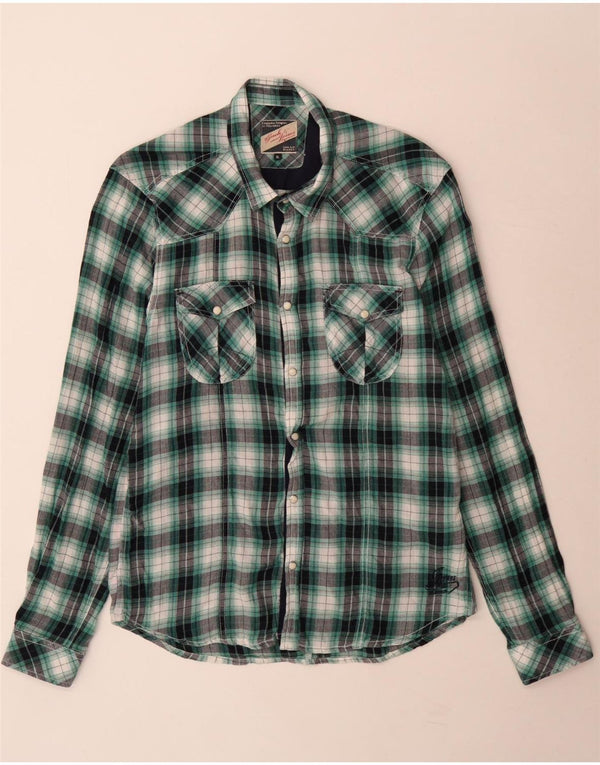 Мужская фланелевая рубашка Jack & Jones XL, зеленая клетка, хлопок