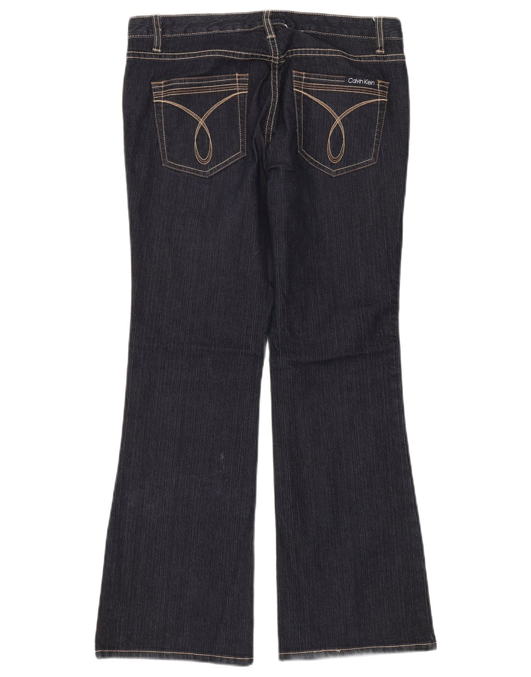 Женские расклешенные джинсы CALVIN KLEIN US 10, средние W32 L30, темно-синие, хлопок