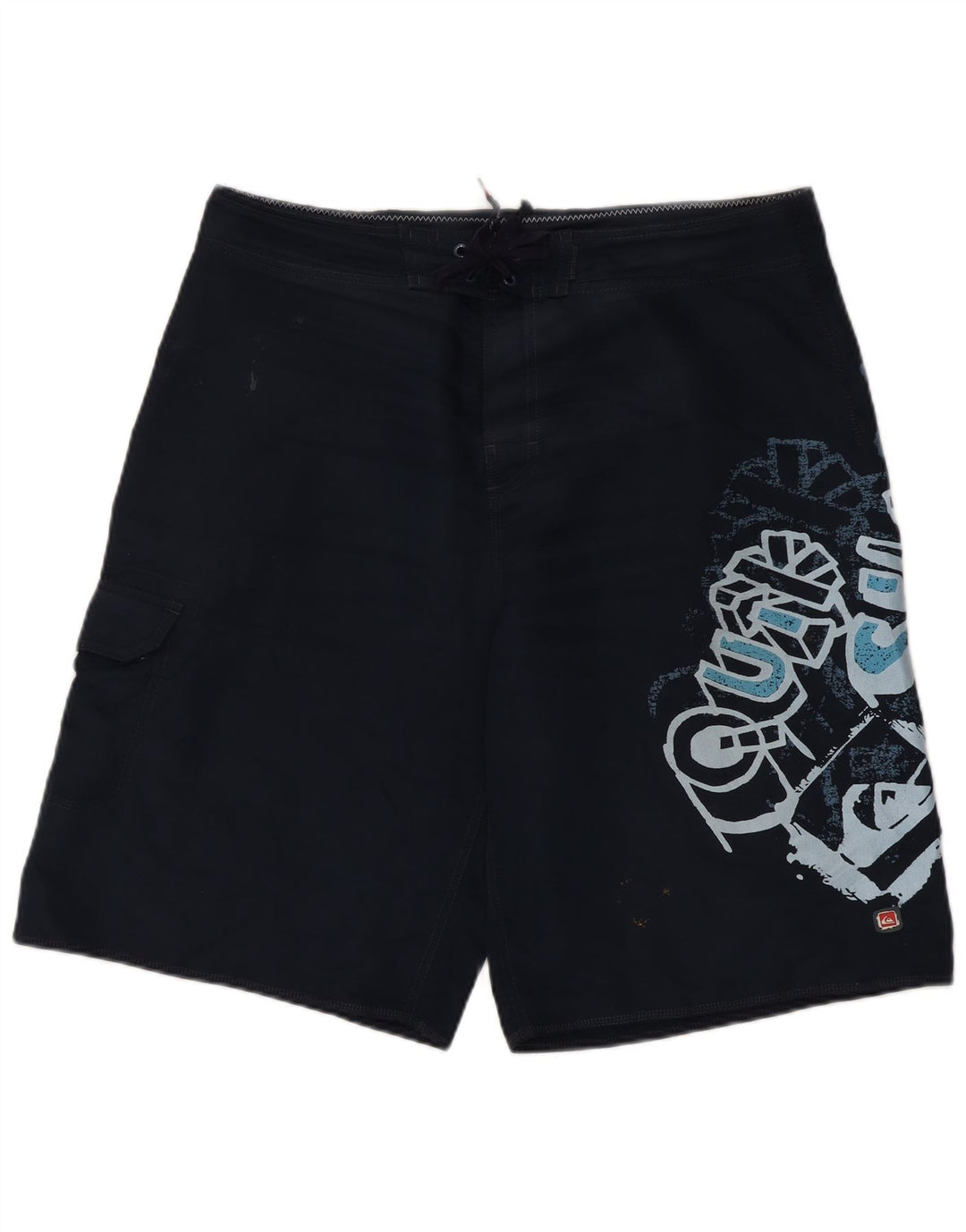 Мужские шорты для плавания Quiksilver с рисунком, большие, темно-синие, полиэстер