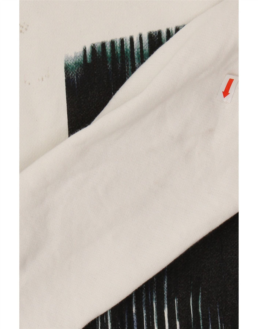 CALVIN KLEIN JEANS Mens Graphic Sweatshirt Jumper Medium White Cotton