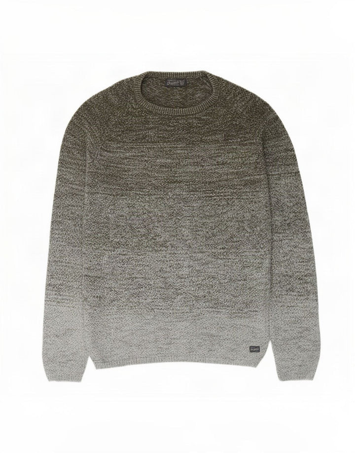 Мужской джемпер с вырезом «лодочка» Jack & Jones, большой, хаки, в крапинку