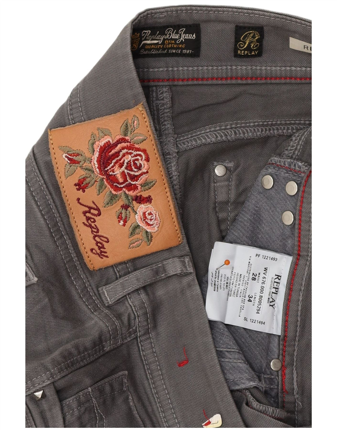 Женские джинсы Replay Bootcut W28 L32, серый хлопок