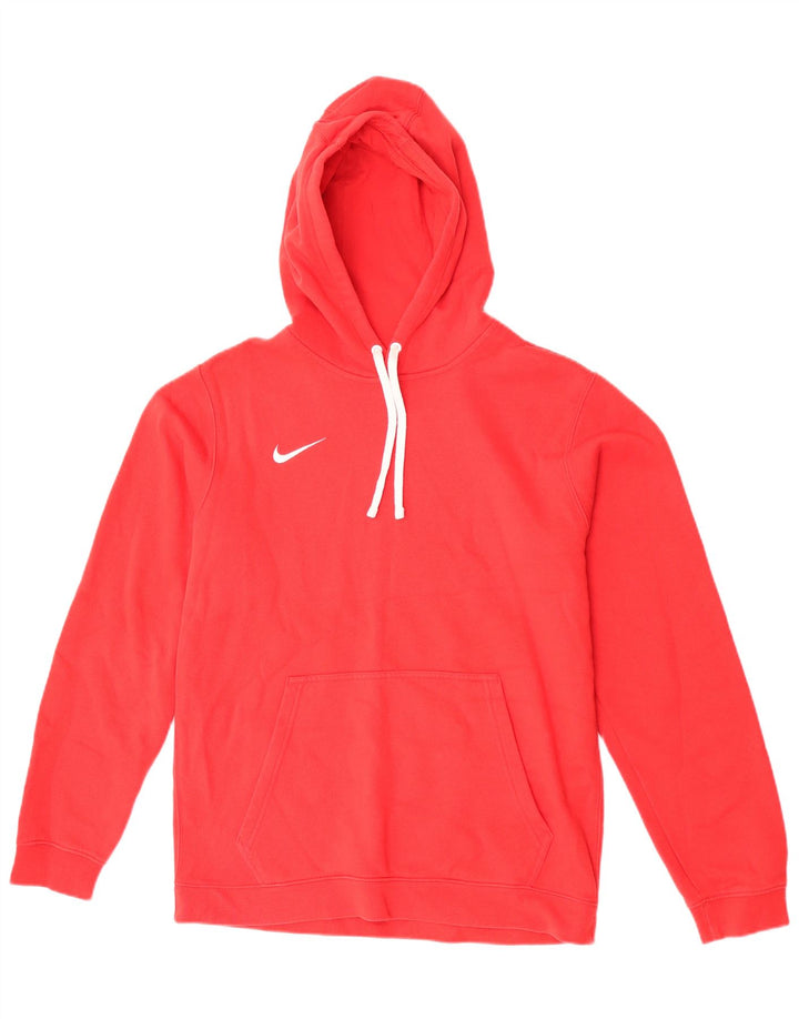 Мужской джемпер с капюшоном Nike среднего красного цвета, хлопок