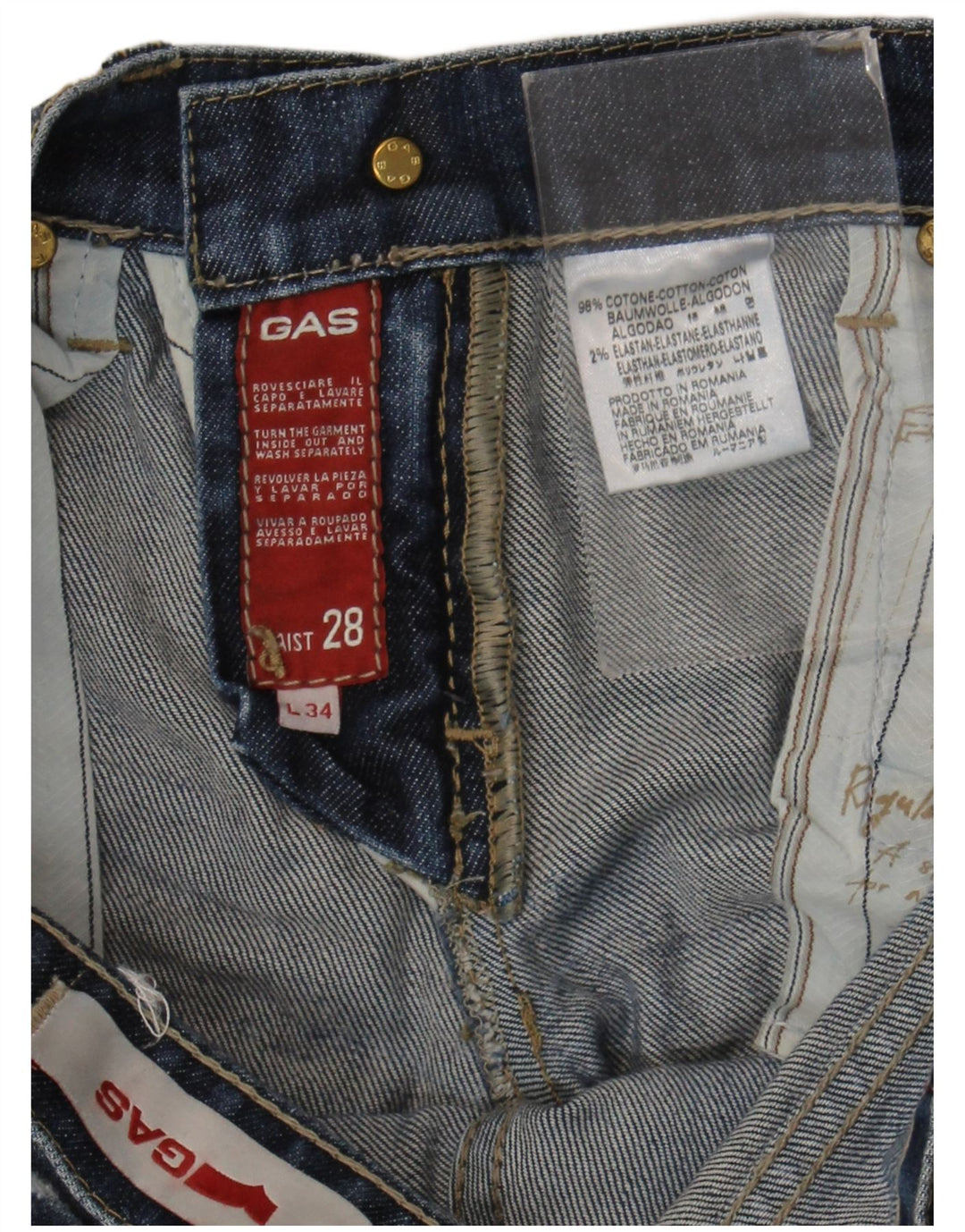 Женские джинсы Gas Bootcut W28 L29, синие, хлопок