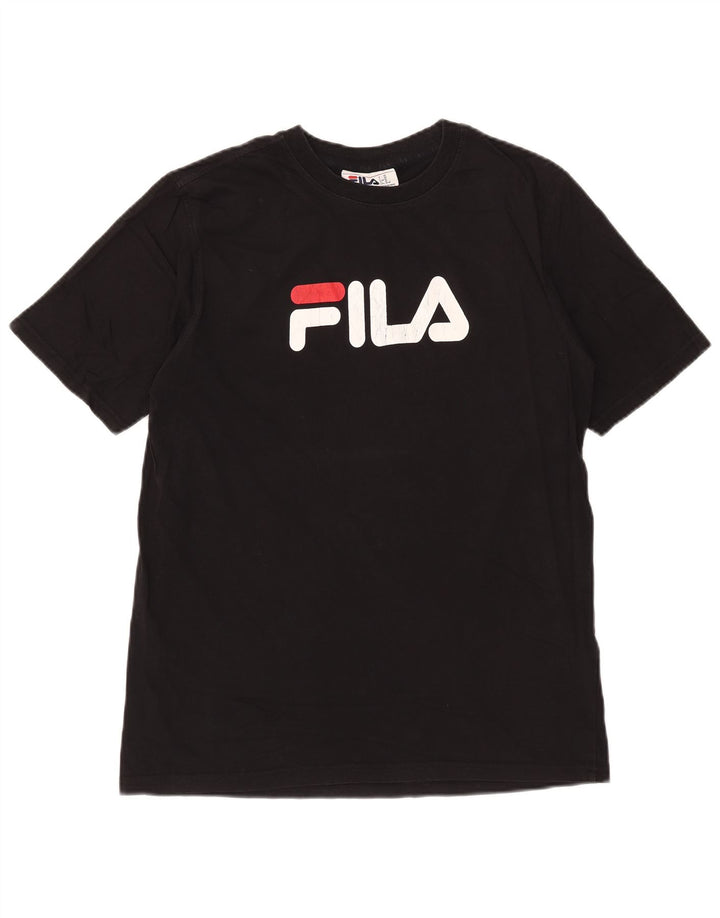 Fila Мужская футболка с рисунком Топ среднего размера, черный хлопок