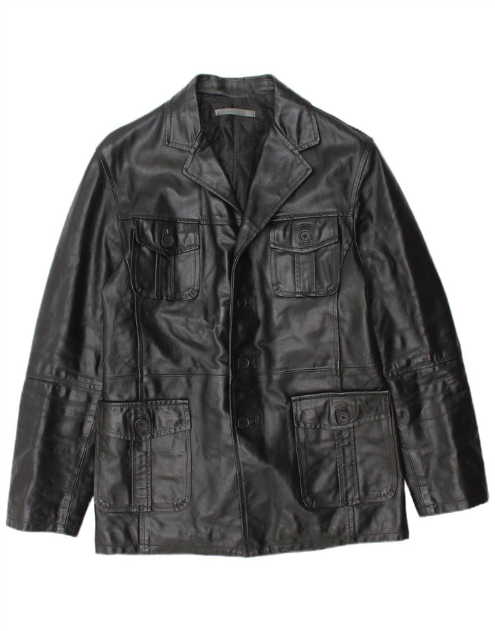 Мужская кожаная куртка Imperial UK 36 маленькая черная кожаная