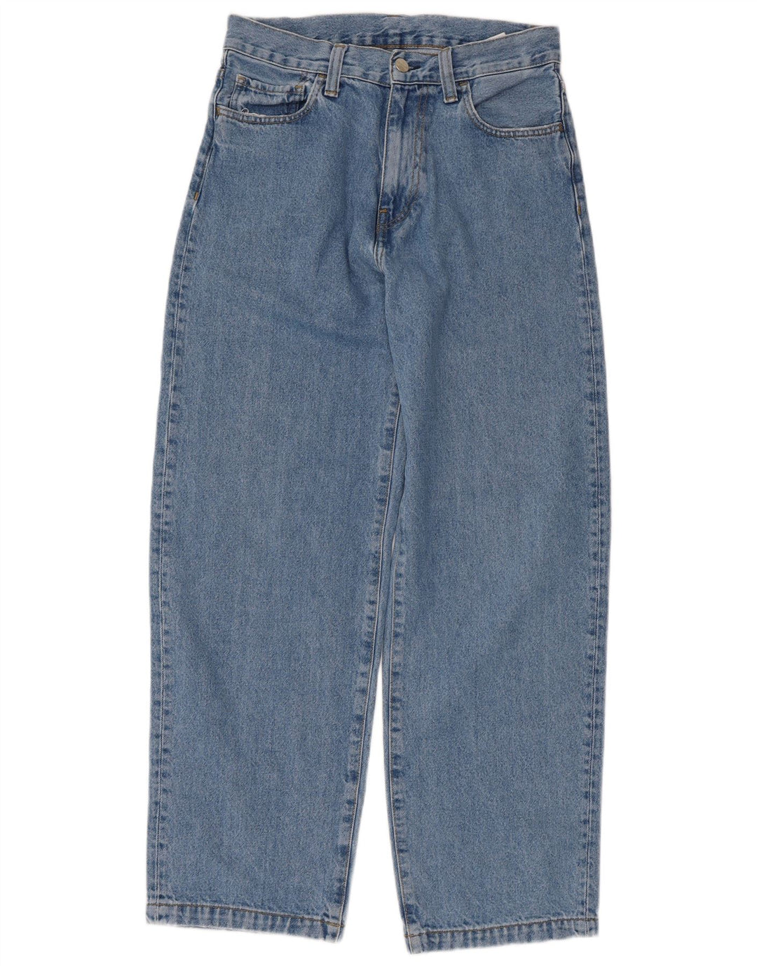 Женские зауженные джинсы с высокой талией CARHARTT W27 L28, синий хлопок